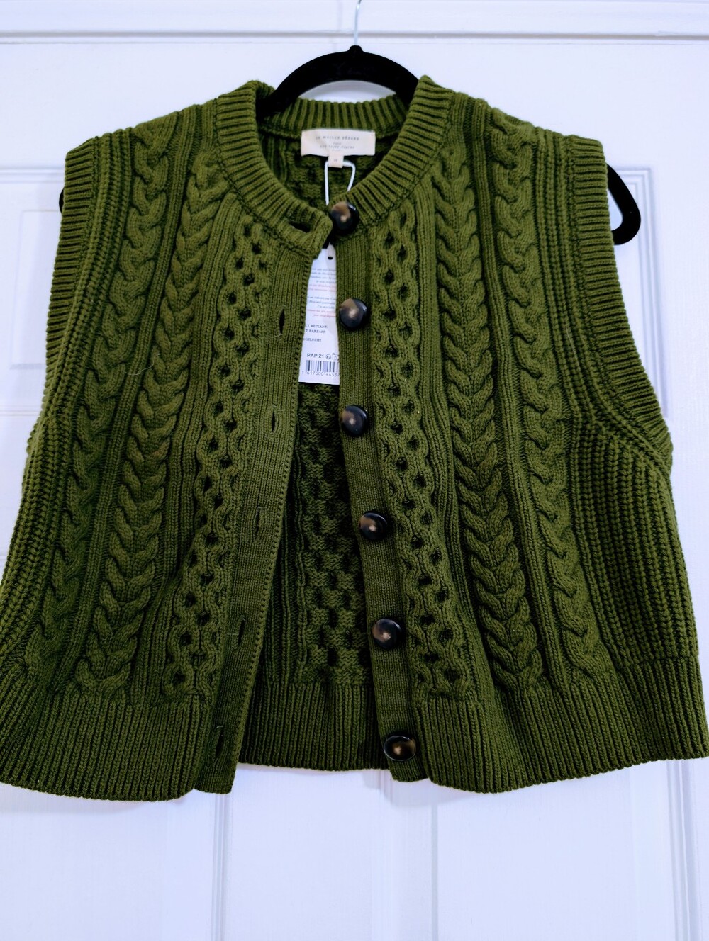 NWT Sezane Roxane Cardigan Perfect Green - Size M - Picture 2 of 6